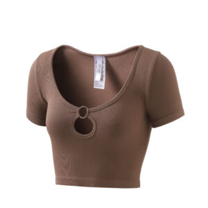 Mocha Ring Cutout Tee