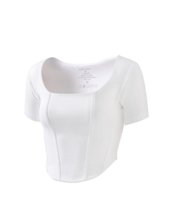 Sleek Structure Square-Neck Tee