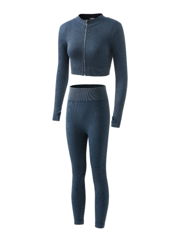 Indigo Zip Rib Set
