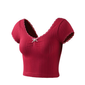Cherry Lace Sweetheart Top