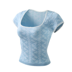 Powder Blue Jacquard Tee